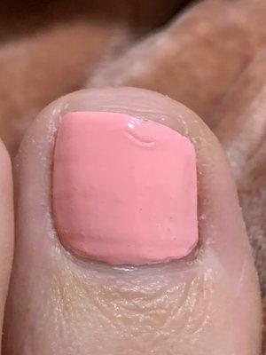 Goopy polish about to chip- dried cuticles