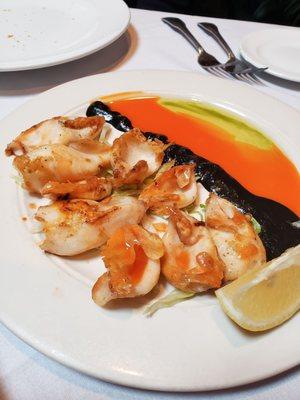 Grilled Squid with 3 Sauces