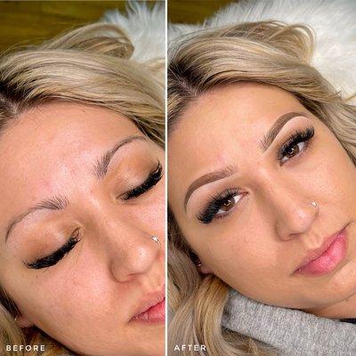 Before & After Ombre Brow Tattoo