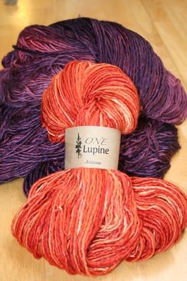 Wool-blend, all natural, hand-dyed yarn