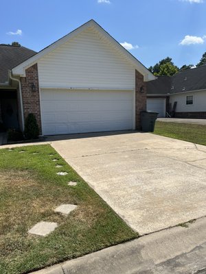 Pressure washing house