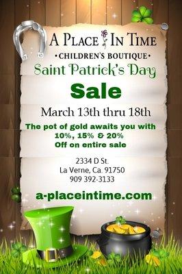 St. Patrick's Day Sale!