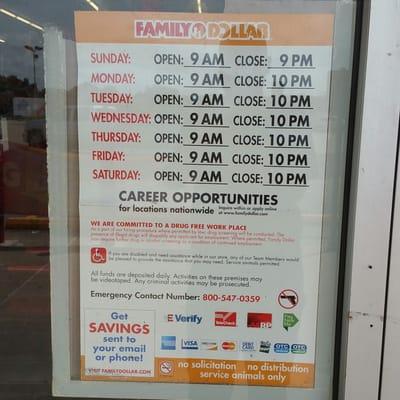 Store hours