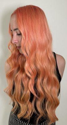 Coral Pink hair