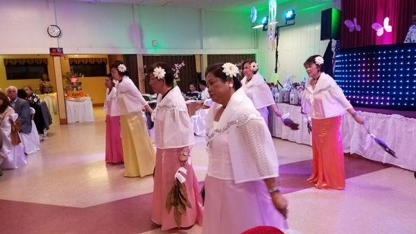 Filipino cultural dancers.