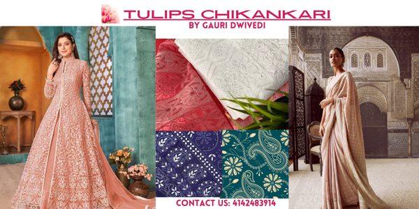 Tulips Chikankari