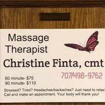 Also offering massage!