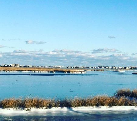 Beautiful Ocean City Maryland skyline covered in snow. Still breathtakingly beautiful.