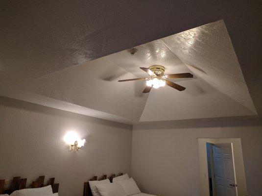 Every room has a vaulted ceiling and we have gone green with lighting, we only use LED's.