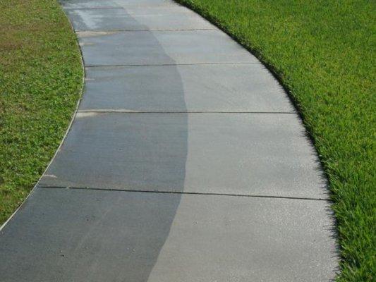 Before and after sidewalk