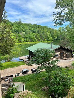 A view from the top floor of the Rock House.