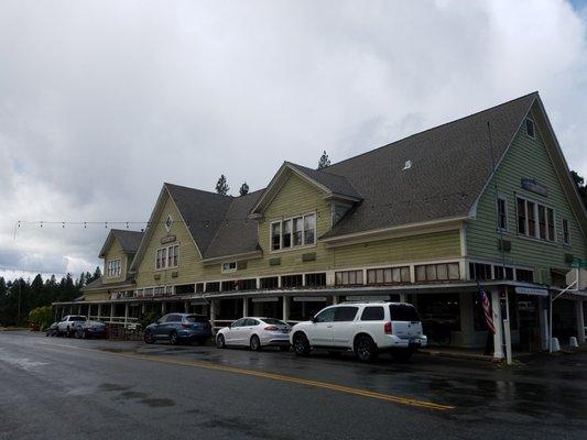 Nice shops and restaurant in McCloud, California.