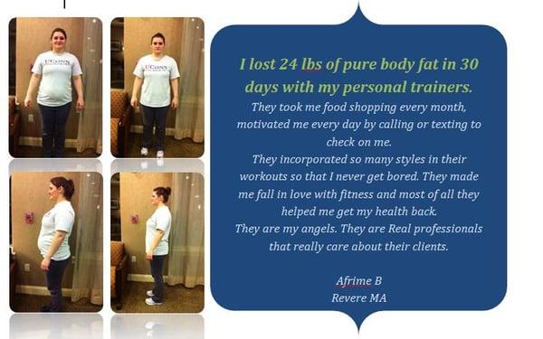 1 of our success stories. she lost 24 lbs in 30 days