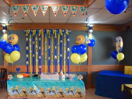 Minion theme birthday party at Spice Indian Grill !!