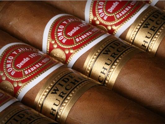 Wide selection of handcrafted cigars.