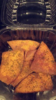 Overcooked, over fried pita chips with too much za'atar seasoning.  I've had them before and this batch was awful.