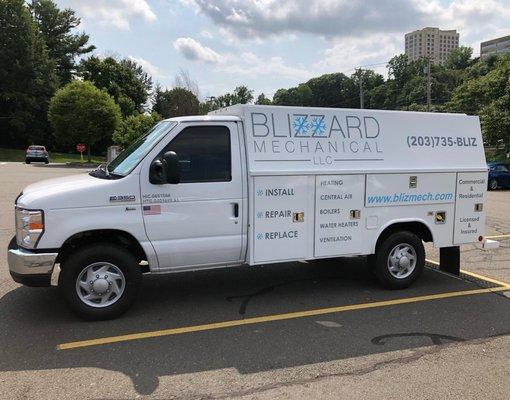 Blizzard Mechanical logo featured on their work vehicle