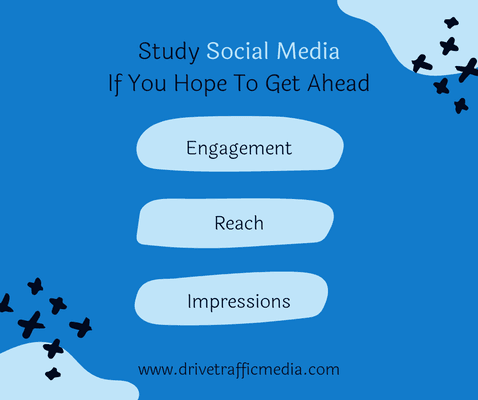 Study Social Media If You Hope To Get Ahead
 
 Engagement
 Reach
 Impressions