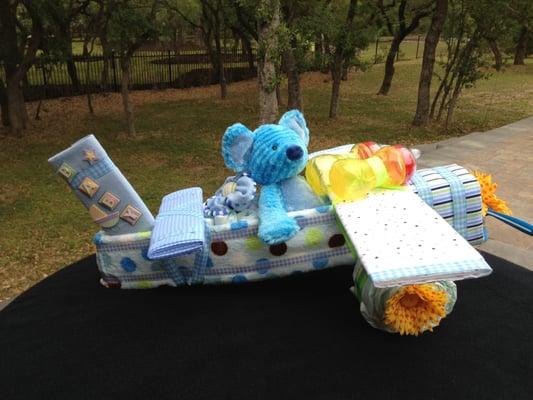 Airplane Diaper Cake