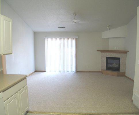 Living room and patio door