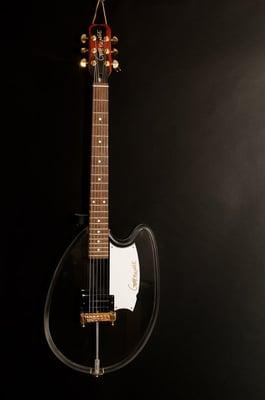 Custom Lucite guitar by Geoff Benge