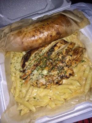 Chicken Alfredo to go... Delicious!