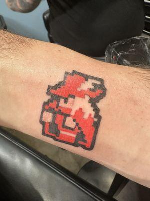 Final Fantasy I pixel art tattoo by Kris Zim. Thank you so much. It looks amazing!