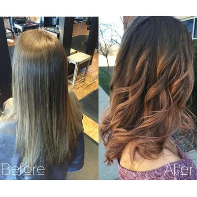 Beautiful before and after by Stylist Keri