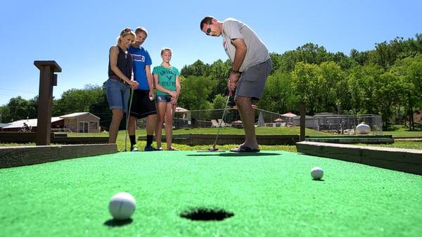 Mini-golf is fun for all ages at Wally World!