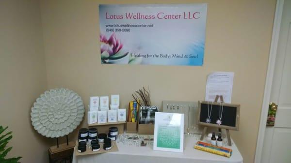 We have natural and local products for sale as well as Uma's published book The Awakened Life!