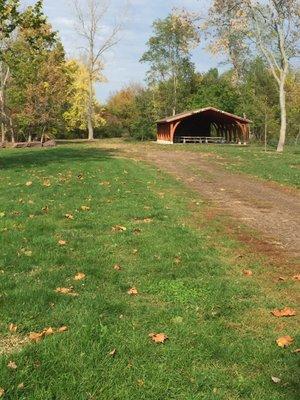 Walking trail next to Pavillion