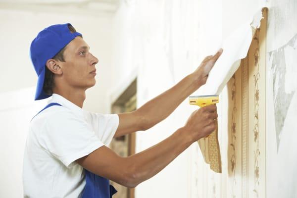 Wallpaper removal and popcorn ceiling removal