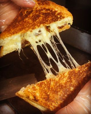 It's not a grilled cheese unless it's a bit messy!