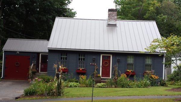 Standing seam Metal Roofing on this charming Cape in Dover NH