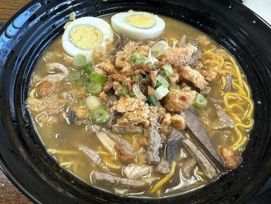 Extra special batchoy with liver, pork, egg, chicharon