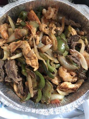 Combo fajita - chicken, steak, shrimp