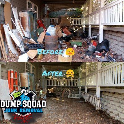 Before and after junk removal pictures #raleigh #northcarolina #junkremoval #trash #junk #dumpsquadjunkremovalraleigh