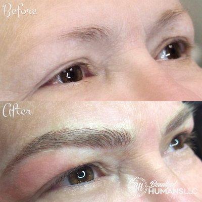 What a pleasure it is to be able to practice my passion for a living! Check out this lovely clients hyper-realistic new brows. Amazing!