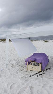 Beach massage, ocean front massage, massage on the beach , massage Pensacola beach