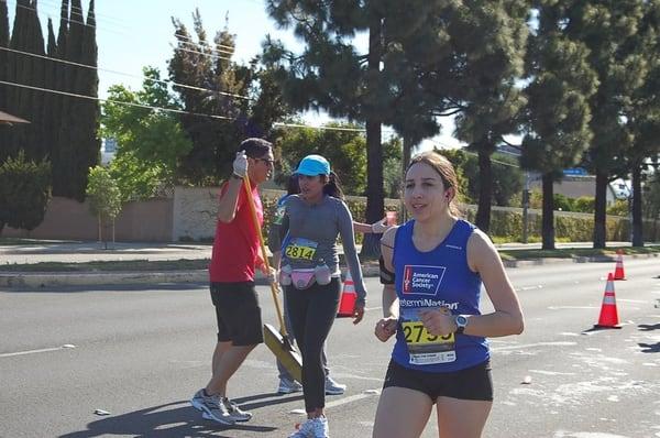 A runner for DetermiNation reaches mile 15 in the 2011 OC Marathon.