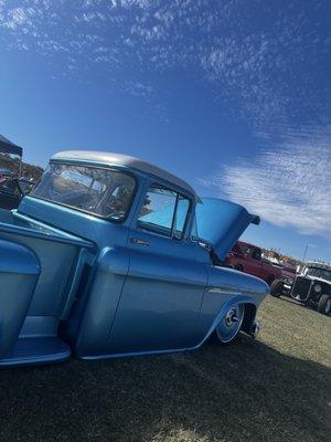 Custom 55 Chevrolet 3100 with big window conversion