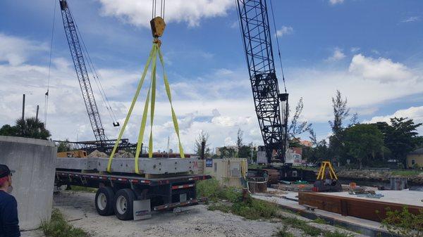 19 trucks loads to bring the new units from Dade City to the DERM yard on the Miami River