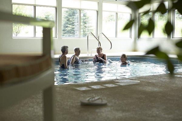 Heated saltwater therapy pool - fun classes included!