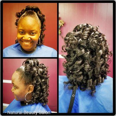 Natural Hair press & curl