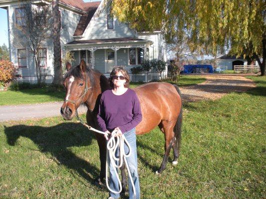 Me and my lovely horse Rayha. She is on a diet