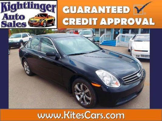 Kightlinger Auto Sales sells and services Infinities, all credit is 100% approved !!!