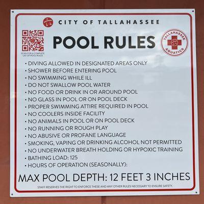 Pool Rules