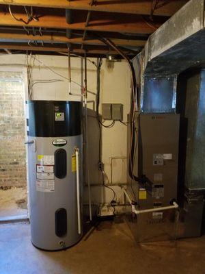 Installed 80 Gallon Hybrid heat pump/electric water heater with 20 Seer Bosch Heat pump