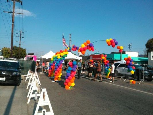 Entrance to Valley Pride Street Fair