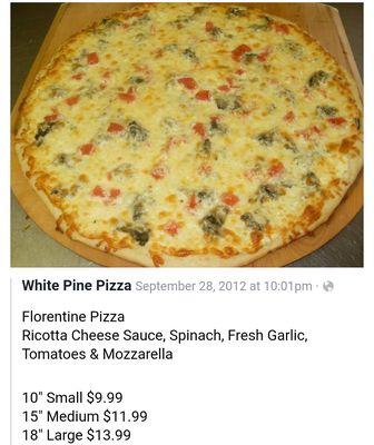 Florentine (white pizza)